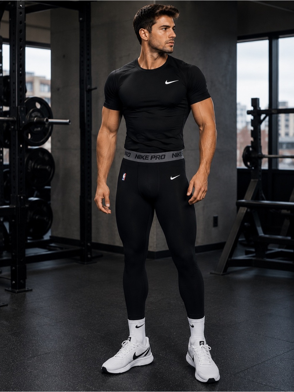 Nike Pro NBA black basketball compression tights men’s XXL tall NWT